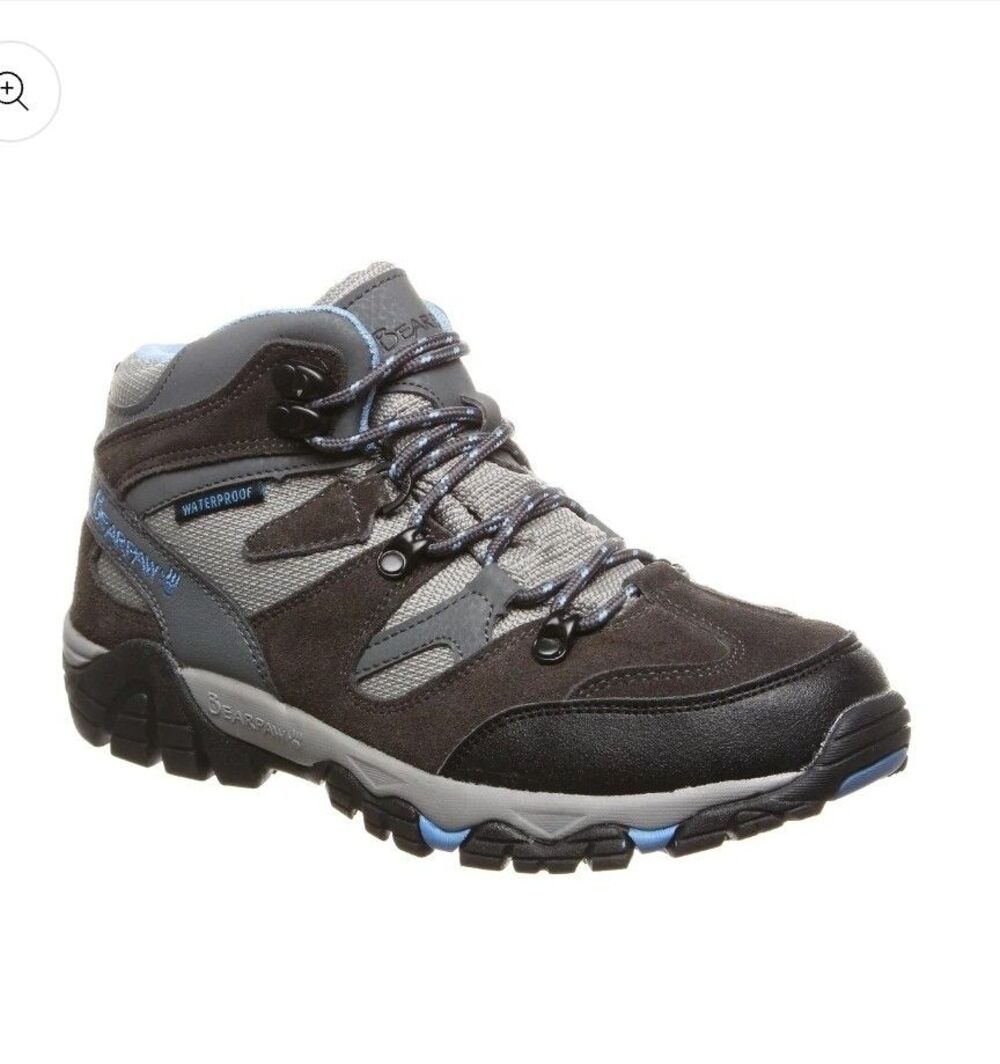 Bearpaw Corsica Boots Charcoal 4390 Hiking Waterproof Boots Sz 7 M  New With Box